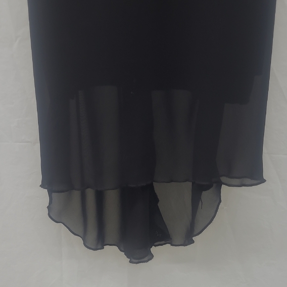 Little Black Dress Spaghetti Strap Sweetheart Neck Lined Hi Lo Hem Old Money - Picture 2 of 10
